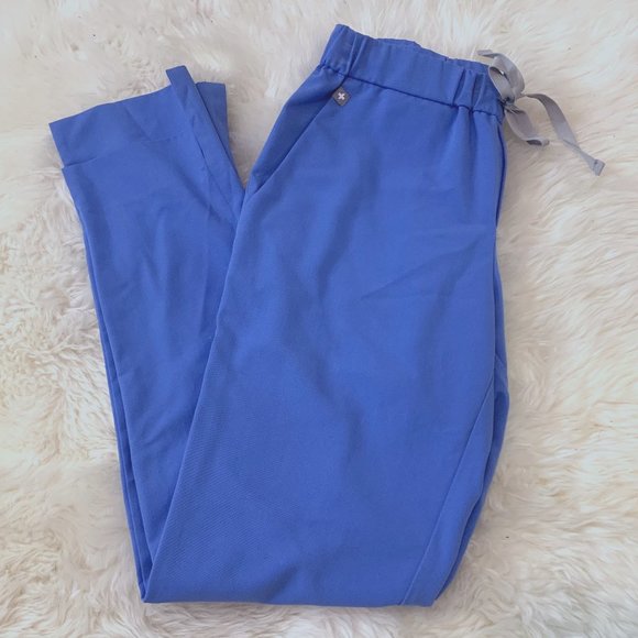Yola Skinny Scrub Pants, Ceil Blue S - Picture 1 of 3